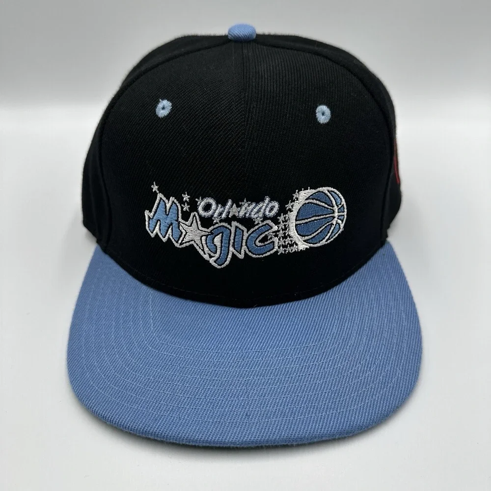 Orlando Magic Hat Cap Snap Back Mens One Size Black Blue NBA Basketball Y2K